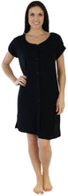 Load image into Gallery viewer, bSoft Women's Bamboo Jersey Button Up Sleep Dress Pajama