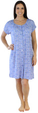 Load image into Gallery viewer, bSoft Women's Bamboo Jersey Button Up Sleep Dress Pajama