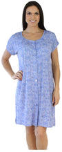 Load image into Gallery viewer, bSoft Women's Bamboo Jersey Button Up Sleep Dress Pajama