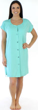 Load image into Gallery viewer, bSoft Women's Bamboo Jersey Button Up Sleep Dress Pajama