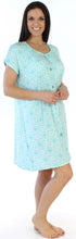 Load image into Gallery viewer, bSoft Women's Bamboo Jersey Button Up Sleep Dress Pajama