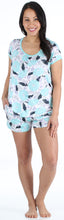 Load image into Gallery viewer, bSoft Women's Bamboo Jersey Short Sleeve Top and Shorts Pajama Set
