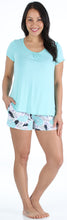 Load image into Gallery viewer, bSoft Women's Bamboo Jersey Short Sleeve Top and Shorts Pajama Set