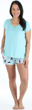 Load image into Gallery viewer, bSoft Women's Bamboo Jersey Short Sleeve Top and Shorts Pajama Set