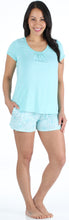 Load image into Gallery viewer, bSoft Women's Bamboo Jersey Short Sleeve Top and Shorts Pajama Set