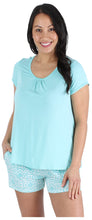Load image into Gallery viewer, bSoft Women's Bamboo Jersey Short Sleeve Top and Shorts Pajama Set