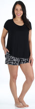 Load image into Gallery viewer, bSoft Women's Bamboo Jersey Short Sleeve Top and Shorts Pajama Set