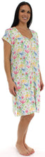 Load image into Gallery viewer, bSoft Women's Bamboo Jersey Button Up Sleep Dress Pajama