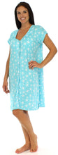 Load image into Gallery viewer, bSoft Women's Bamboo Jersey Button Up Sleep Dress Pajama