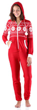 Load image into Gallery viewer, Frankie & Johnny Women’s Brushed Fleece Ribbed Non-Footed Onesie Pajama
