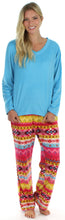 Load image into Gallery viewer, Frankie & Johnny Women's Fleece Long Sleeve Pajama Set