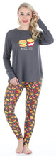Load image into Gallery viewer, Frankie & Johnny Women’s Knit Food Themed Tunic and Leggings Pajamas Set