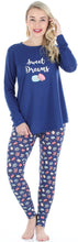 Load image into Gallery viewer, Frankie & Johnny Women’s Knit Food Themed Tunic and Leggings Pajamas Set