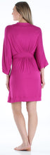 Load image into Gallery viewer, Pajama Heaven Women's Bamboo Jersey Short Wrap Robe with Pockets