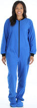 Load image into Gallery viewer, PajamaMania Women’s Fleece Footed Solid Color Onesie Pajamas Jumpsuit