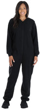 Load image into Gallery viewer, PajamaMania Women’s Fleece Footed Solid Color Onesie Pajamas Jumpsuit