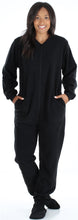 Load image into Gallery viewer, PajamaMania Women’s Fleece Footed Solid Color Onesie Pajamas Jumpsuit
