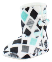 Load image into Gallery viewer, PajamaMania Women’s Fleece Slipper Boots with Rubber Soles