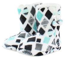 Load image into Gallery viewer, PajamaMania Women’s Fleece Slipper Boots with Rubber Soles
