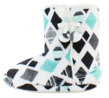 Load image into Gallery viewer, PajamaMania Women’s Fleece Slipper Boots with Rubber Soles