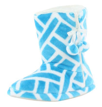 Load image into Gallery viewer, PajamaMania Women’s Fleece Slipper Boots with Rubber Soles