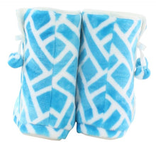 Load image into Gallery viewer, PajamaMania Women’s Fleece Slipper Boots with Rubber Soles