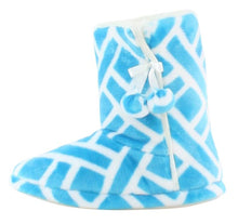 Load image into Gallery viewer, PajamaMania Women’s Fleece Slipper Boots with Rubber Soles