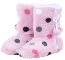 Load image into Gallery viewer, PajamaMania Women’s Fleece Slipper Boots with Rubber Soles