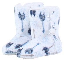 Load image into Gallery viewer, PajamaMania Women’s Fleece Slipper Boots with Rubber Soles