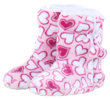 Load image into Gallery viewer, PajamaMania Women’s Fleece Slipper Boots with Rubber Soles