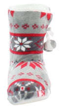 Load image into Gallery viewer, PajamaMania Women’s Fleece Slipper Boots with Rubber Soles