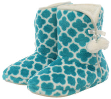 Load image into Gallery viewer, PajamaMania Women’s Fleece Slipper Boots with Rubber Soles