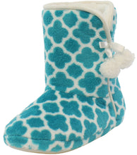 Load image into Gallery viewer, PajamaMania Women’s Fleece Slipper Boots with Rubber Soles