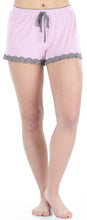 Load image into Gallery viewer, Sleepyheads Women's Sleepwear Stretchy Knit 2-Piece Lace Trim Tank Top & Shorts Pajamas Set