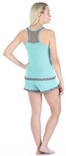 Load image into Gallery viewer, Sleepyheads Women's Sleepwear Stretchy Knit 2-Piece Lace Trim Tank Top & Shorts Pajamas Set