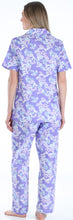 Load image into Gallery viewer, Sleepyheads Women's Poplin Cotton Short Sleeve Button Up Top and Pants Pajama Set