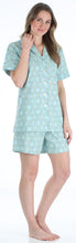 Load image into Gallery viewer, Sleepyheads Women's Sleepwear Cotton Short Sleeve Button-Up Top and Shorts Pajama Set