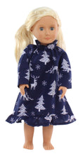 Load image into Gallery viewer, SleepytimePjs Christmas Flannel Nightgowns for 18" Dolls