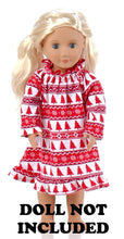 Load image into Gallery viewer, SleepytimePjs Christmas Flannel Nightgowns for 18" Dolls