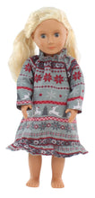 Load image into Gallery viewer, SleepytimePjs Christmas Flannel Nightgowns for 18" Dolls