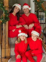 Load image into Gallery viewer, Sleepyheads Holiday Family Matching Fleece Solid Red Onesie Pajamas Jumpsuit