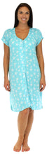 Load image into Gallery viewer, bSoft Women's Bamboo Jersey Button Up Sleep Dress Pajama