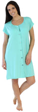 Load image into Gallery viewer, bSoft Women&#39;s Bamboo Jersey Button Up Sleep Dress Pajama
