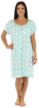 Load image into Gallery viewer, bSoft Women&#39;s Bamboo Jersey Button Up Sleep Dress Pajama
