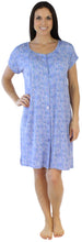 Load image into Gallery viewer, bSoft Women&#39;s Bamboo Jersey Button Up Sleep Dress Pajama
