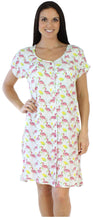 Load image into Gallery viewer, bSoft Women&#39;s Bamboo Jersey Button Up Sleep Dress Pajama
