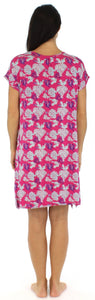 bSoft Women's Bamboo Jersey Button Up Sleep Dress Pajama