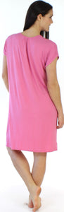 bSoft Women's Bamboo Jersey Button Up Sleep Dress Pajama