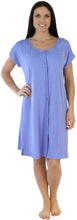 Load image into Gallery viewer, bSoft Women&#39;s Bamboo Jersey Button Up Sleep Dress Pajama
