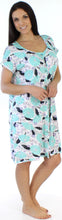 Load image into Gallery viewer, bSoft Women&#39;s Bamboo Jersey Button Up Sleep Dress Pajama
